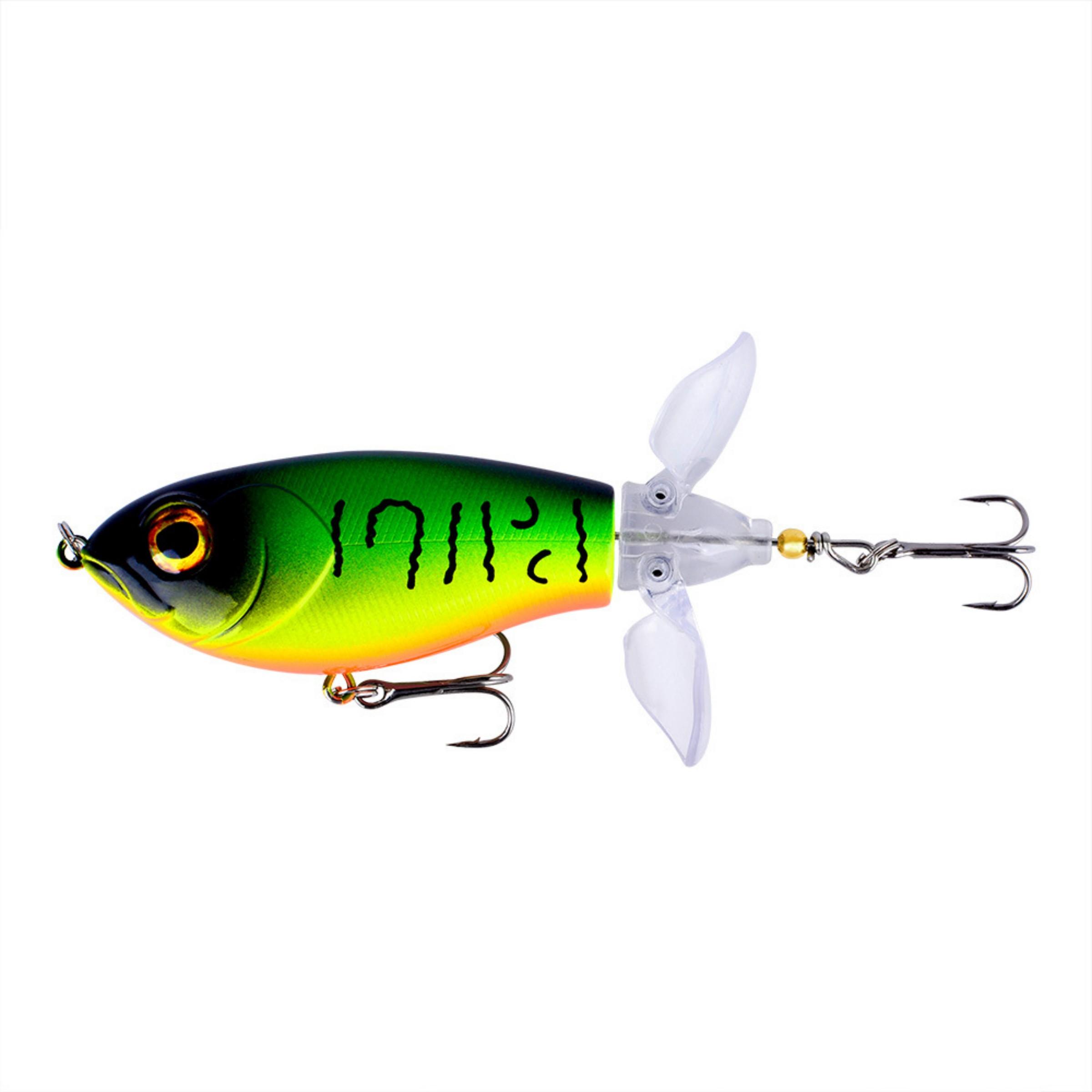 Top Water Fishing Lures with Hooks Double-Blade Design for Bass Catfish Pike Floating Lures Surface Wobble PoPobait Bass Baits Fishing Gifts for Men