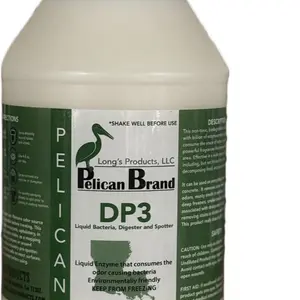 Pelican Brand DP3 Gallons Liquid Enzyme for Odor Elimination - Environmentally Friendly & Non-Toxic