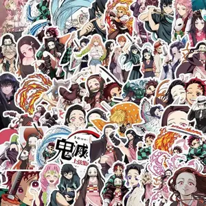 50PCS Demon Slayer anime stickers for phones, water cups and decorations, exquisite DIY waterproof stickers, computer and luggage stickers, Accessories