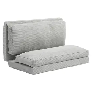 VEVOR Folding Sofa Bed,  3-in-1 Foldable Couch Bed with Washable Cover, 25D High Density Memory Foam Convertible Sleeper Chair Bed, Futon Couch for Living Room, Bedroom, Guest, Light Grey(Full)