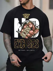 Men's Pure - Cotton Black T - shirt: Royal Boss Vibe: Crystal Crown Tee