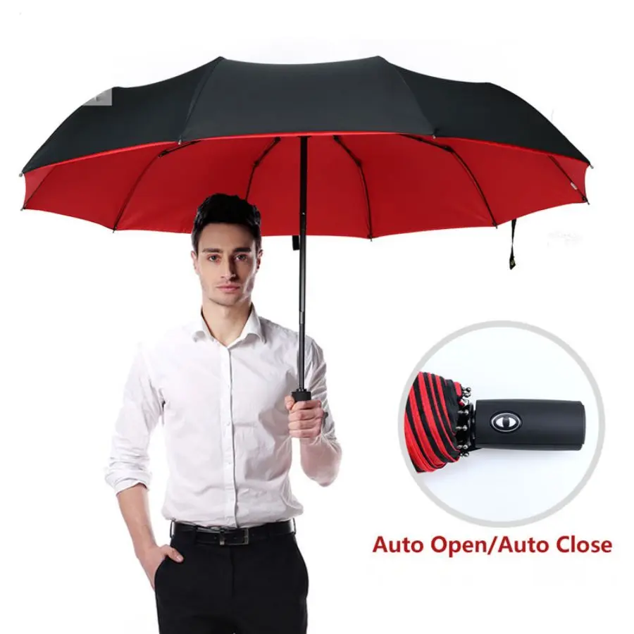 Automatic Folding Large Dual-Layer Umbrella, Waterproof Windproof, Outdoor Sun Protection, Home Entertainment, Two-Use Shade Umbrella, Outdoor Umbrellas