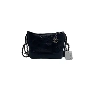 Pre-owned CHANEL FRANCE Shoulder Bags Gabrielle Hobo Small Black Aged Calfskin Mixed Hardware H06986