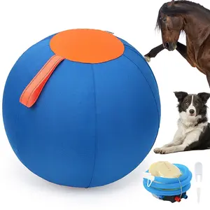 Large Dog Inflatable Toy Ball, Durable Chew Pet Training Ball with Handle, Indoor/outdoor Game Interactive Toy Ball, Model Xinghao Pd60221