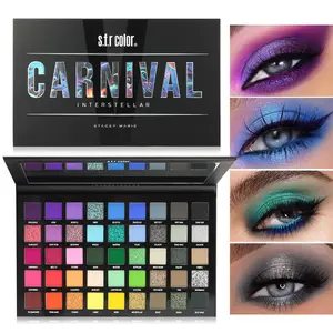 S.T.R Color Carnival Eyeshadow Palette Makeup Set with Matte Shimmer Pearl Pressed Powder for Stunning Eye Looks