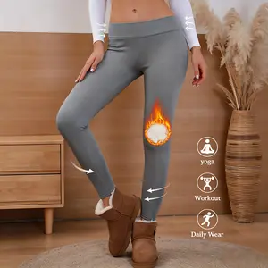 Women'sFleece Lined Leggings with Pockets- High Waisted Thermal WarmYoga Pants for Winter Workout &Everyday Wear