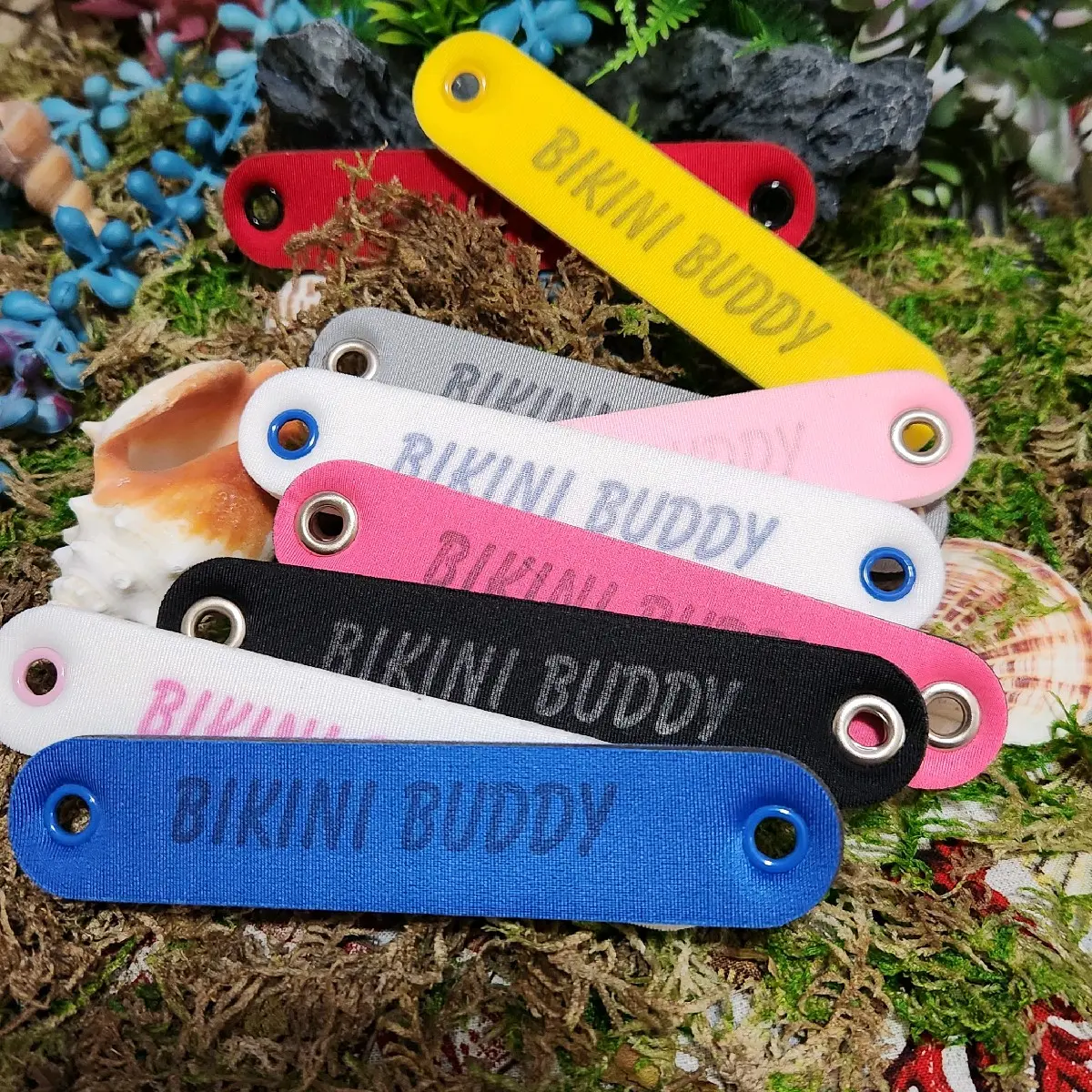 Bikini Buddy neck pad for halter neck strap pain. Stops straps from digging in.