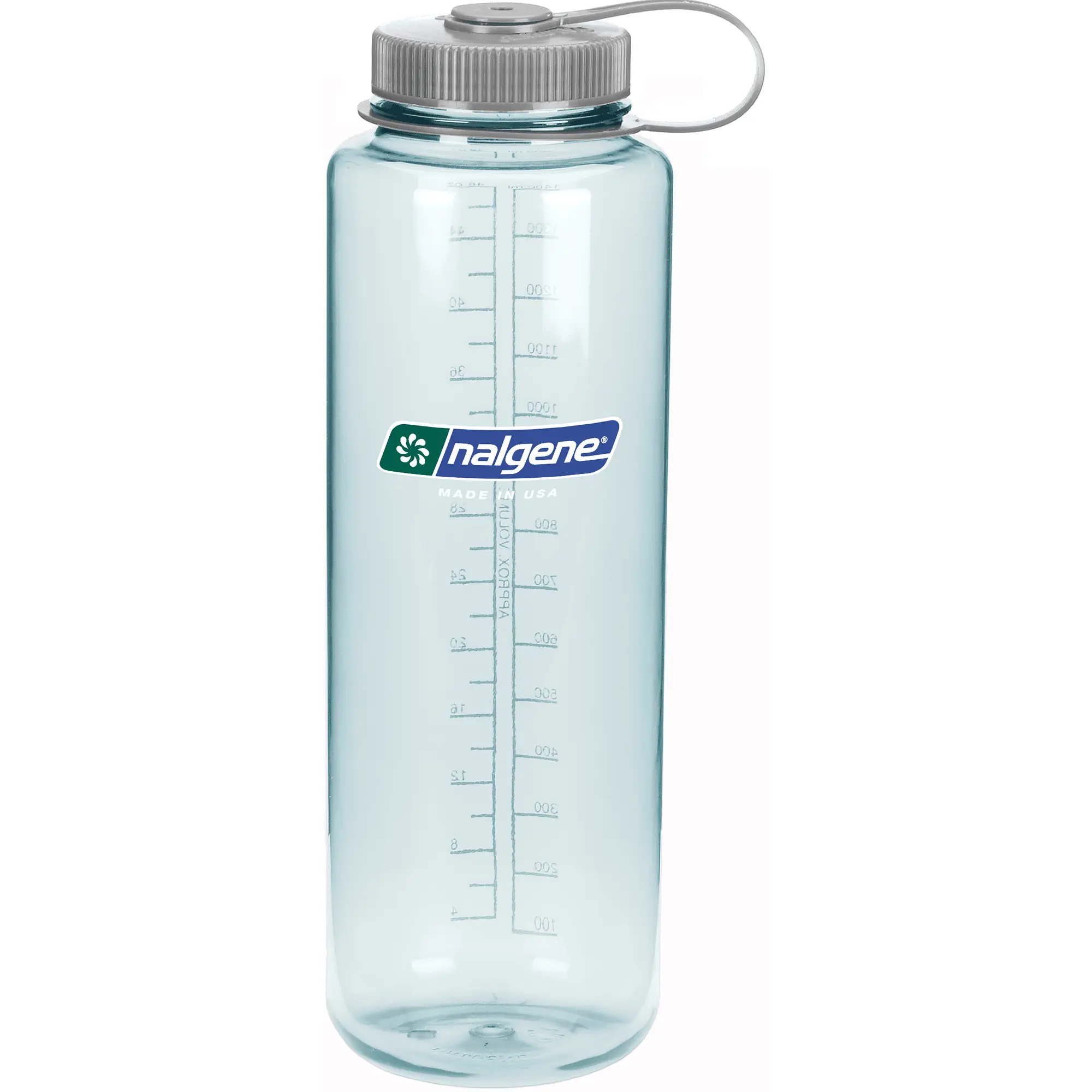 Nalgene Silo Sustain Plastic Water Bottle - 48 oz Wide Mouth, Recycled Resin, Leakproof, Dishwasher Safe, Purifierready Neck, Seafoam