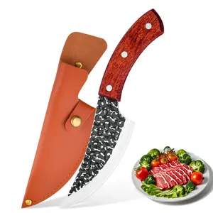 2-Piece Outdoor Multi-Purpose Knife Boning Knife with Sheath BBQ Patio Cutting Steak Specialty Knife Cutting Barbecue Knife Cutting Chicken Wing Knife BBQ Specialty Knife for Outdoor Cooking