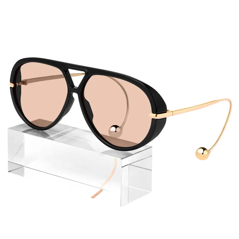 Retro Oversized Aviator Sunglasses for Women Men 70s Style  display picture 1