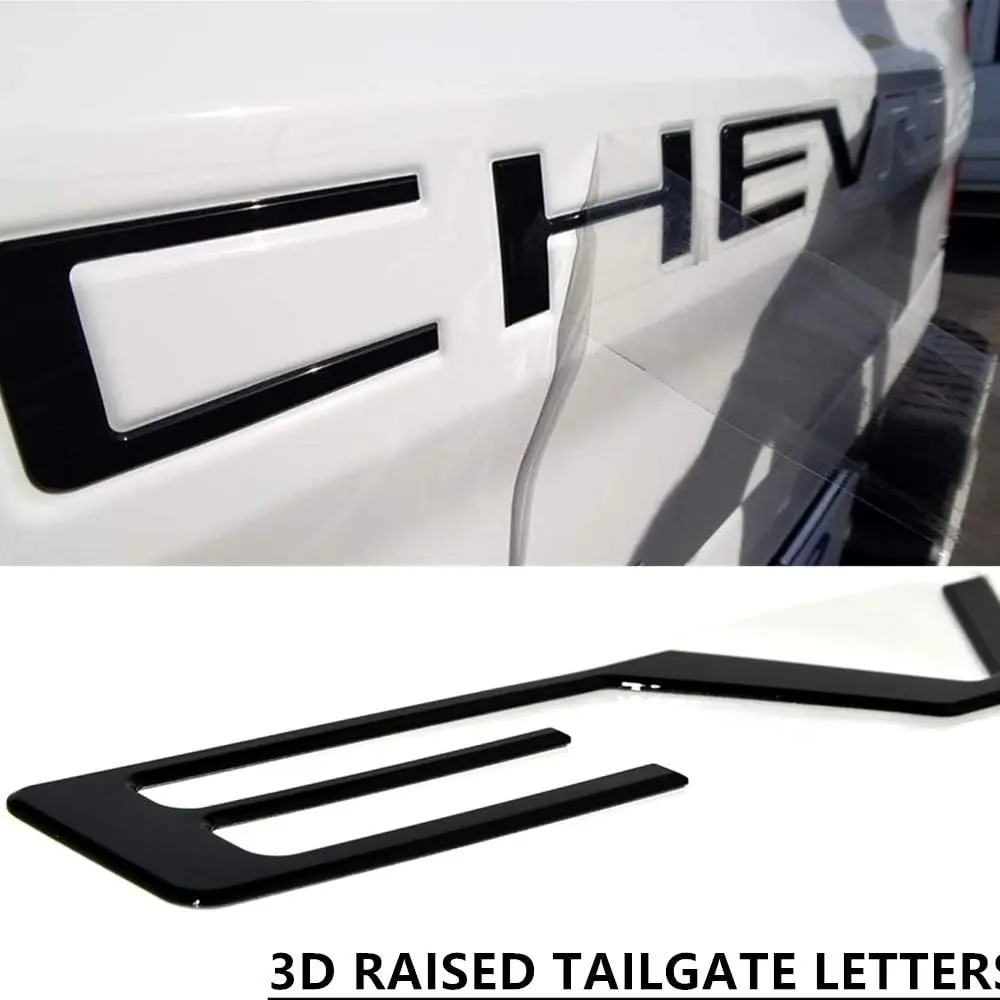 Tailgate Insert Letters for 2019-2026 Model Raised Emblem Decal, Truck Rear Accessories