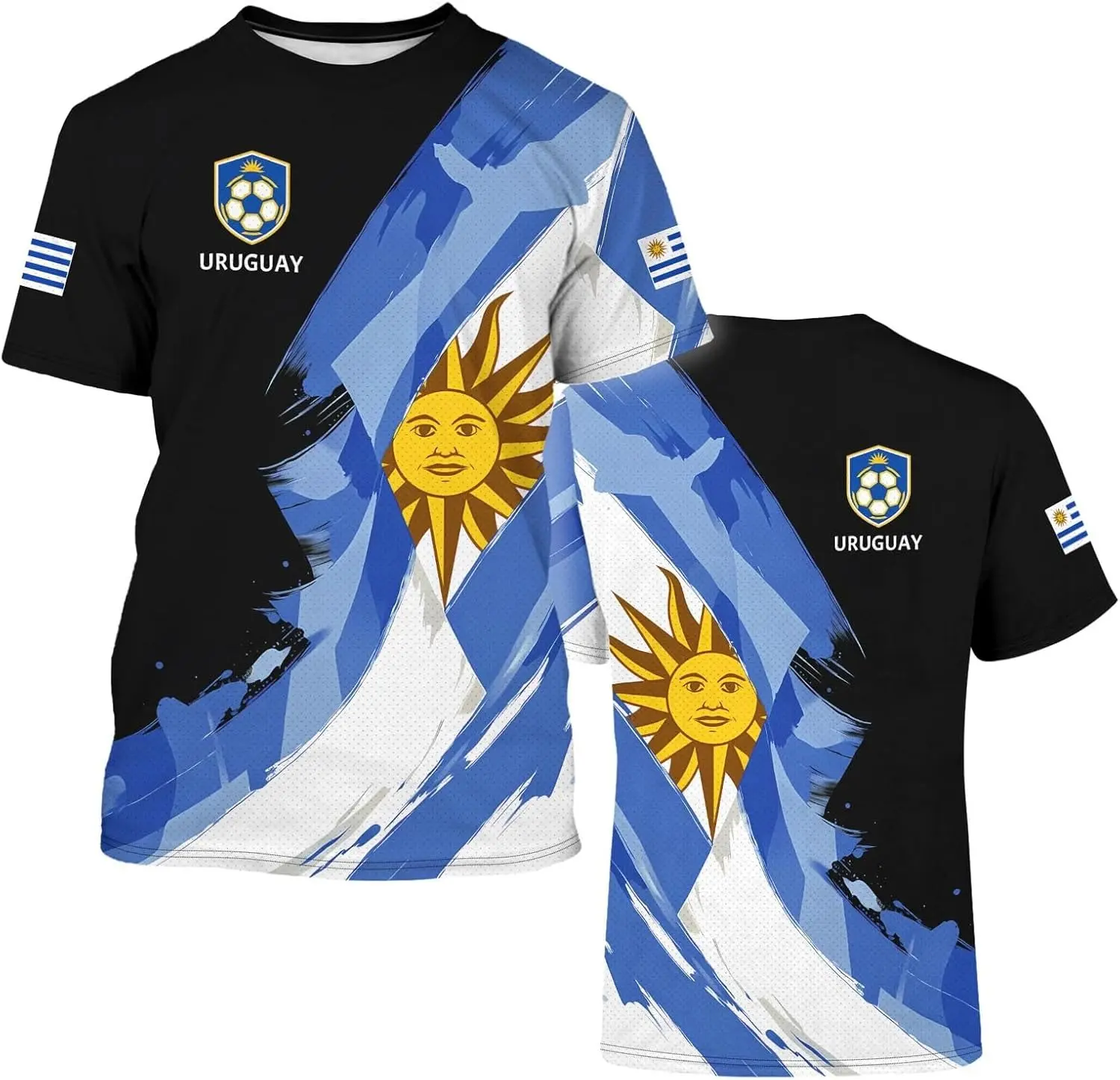 Uruguay Flags - National Soccer Jersey – Unisex Football Shirt for Training & Match Day - Youth & Adults Sizes