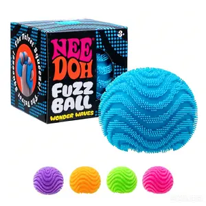 Schylling NeeDoh Wonder Waves Velvet Fuzz Ball – Ultra Soft Cloud Squish Sensory Toy, Visible & Tactile Wavy Pattern Stress Relief Squeeze Toy, Kids Fidget Toy Age 3+, One Random Color Per Pack