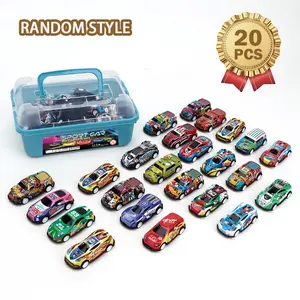 Random Color Pull Back Car Toy with Storage Box, 20pcs/box Mini Car Model Toy, Classic Car Model Toy, Mini Toys Race Cars, Diecast Cars, Birthday Gifts,Boys & Men gifts