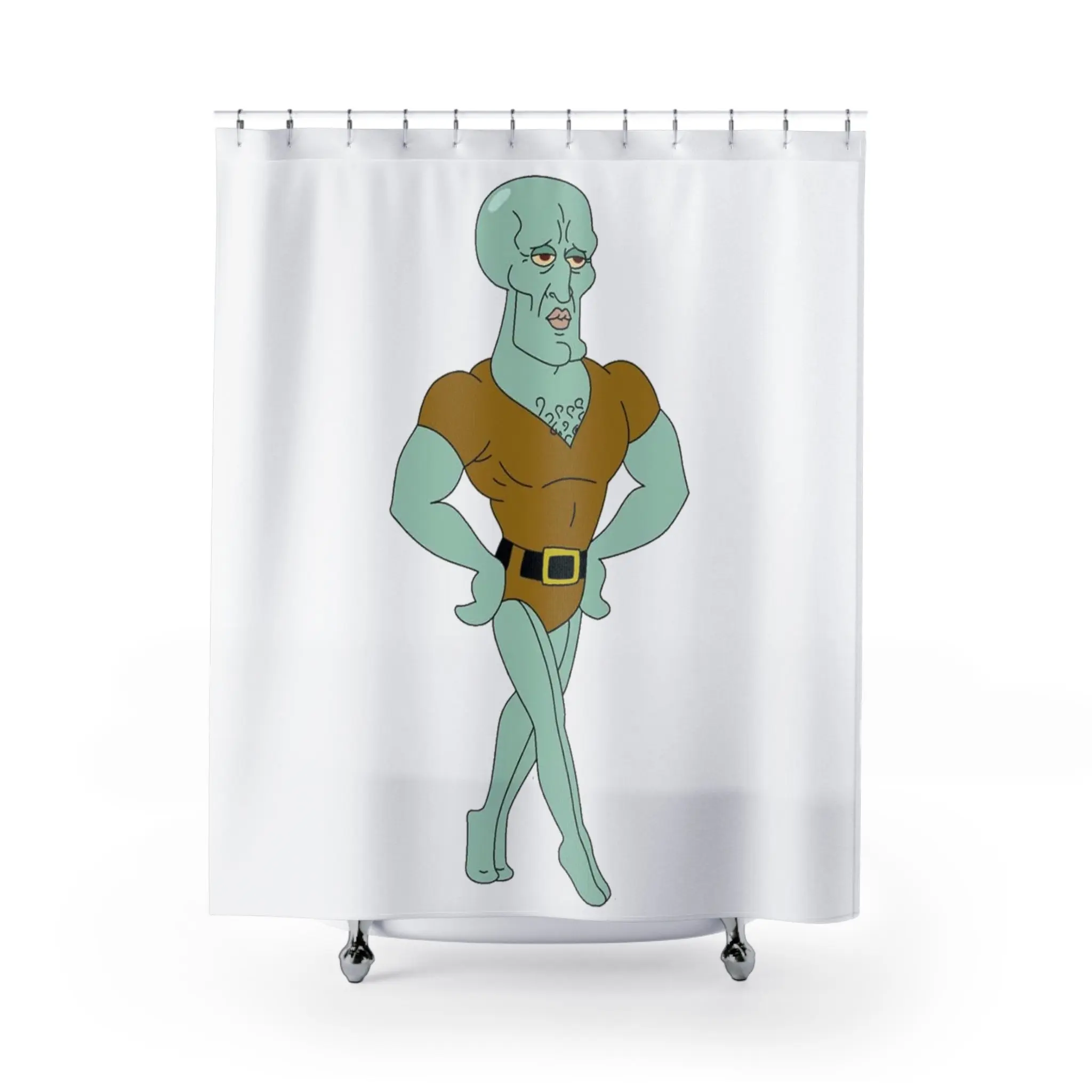 handsquidwardome - custom shower curtain
