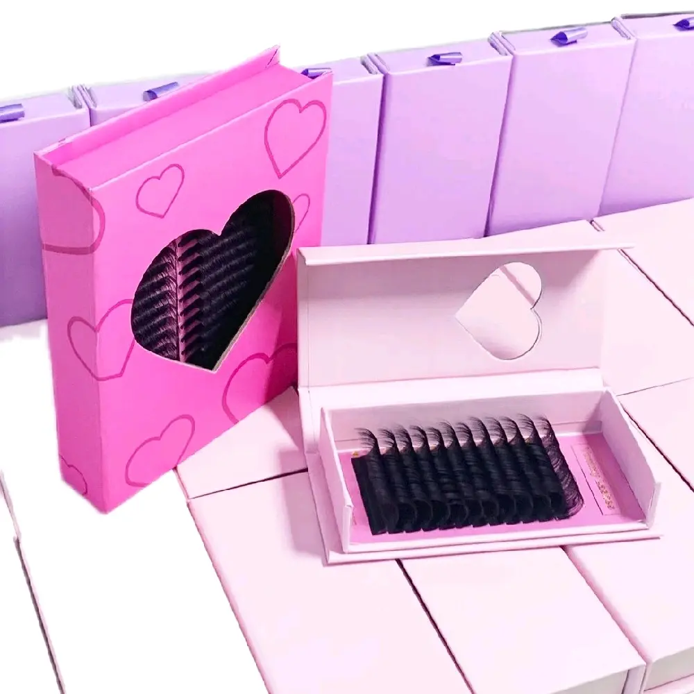 Russian Eyelashes Extensions Trays Matte Black - Elegant Design for Natural Lashes Enhancement