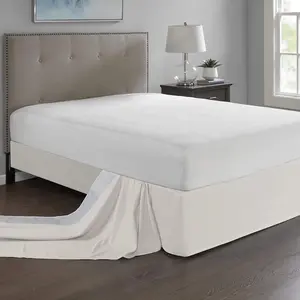 Simple Fit Wrap Around Adjustable Bedskirt Ivory One Size