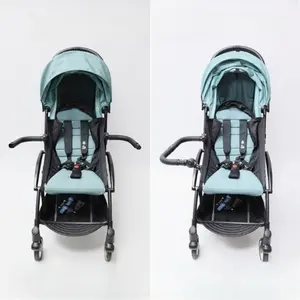 2pcs Stroller Adjustable Handlebar Ergonomic Design Detachable Middle Section Secure Lock for Stability