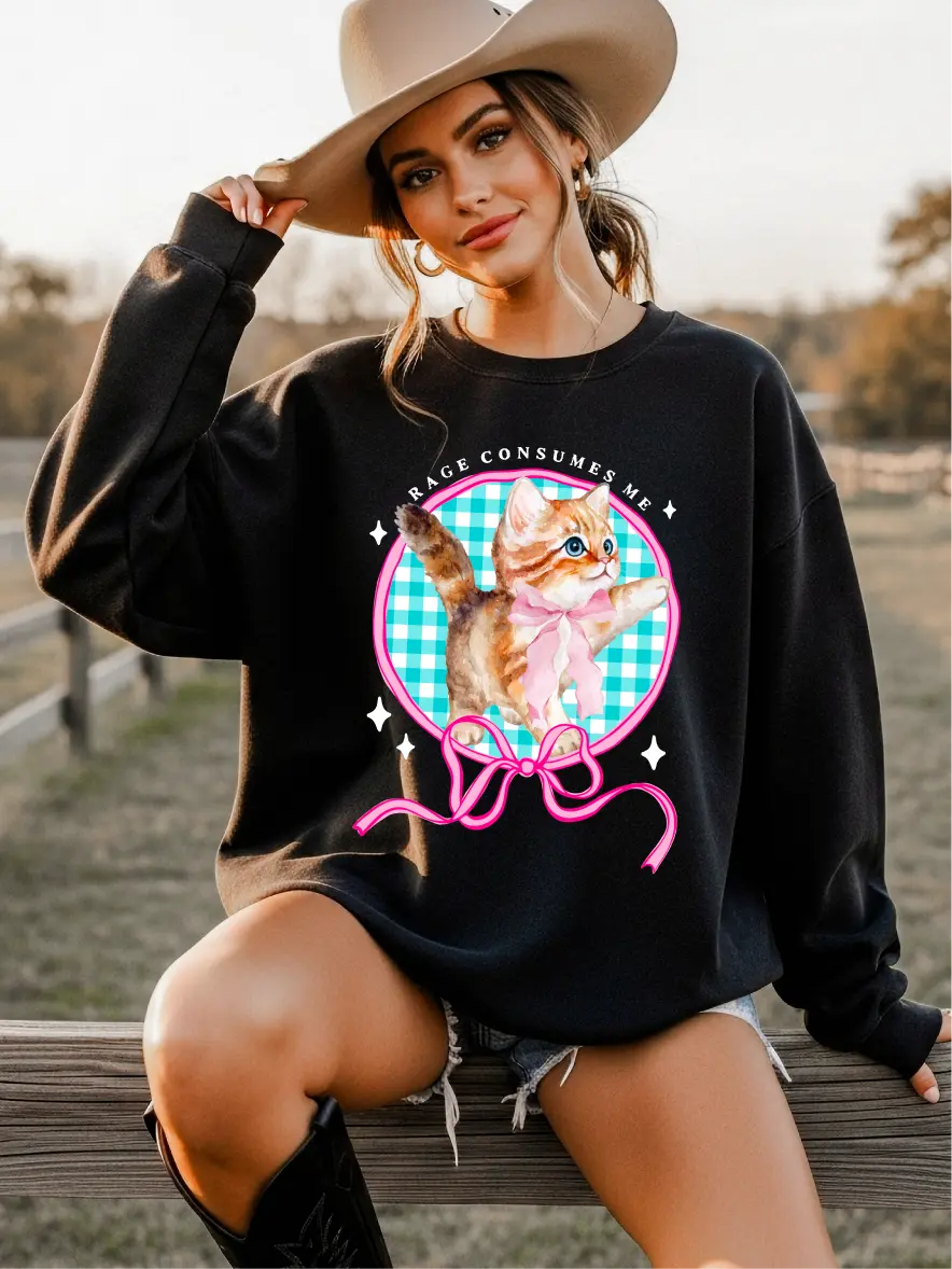 Rage Consumes Me ~  Unisex Crewneck Sweatshirts Printed in the USA