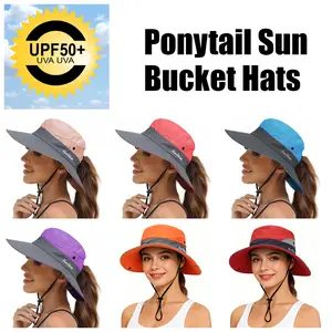 Women Sun Boonie beach Hat Summer activity Bucket Cap Wide Brim UV Protection Fishing, travel ,Quick-Dry Breathable Polyester Adjustable outdoor, Fits 21"-22.8" Head Circumference