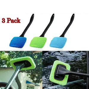 3 Pack Window Windshield Cleaning Tool Microfiber Car Wiper Cleaner Glass Brush
