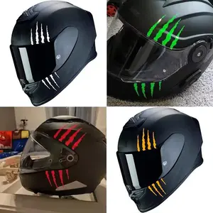 Motorcycle Monster Claw Scratch Sticker, Creative DIY Off-Road Helmet Decoration, Unique Personality Motorcycle Decal, Motorcycle Stickers