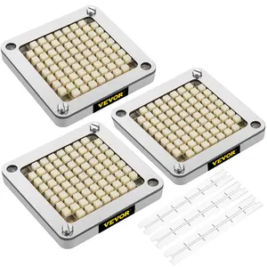 VEVOR Replacement Chopper Blade,  3/8 inch, 3 PCS French Fry Blade Assembly with 6 Extra Knives, Stainless Steel Dicer Parts and Push Block for Cutting Potatoes Carrots Onions Cucumbers Mushrooms