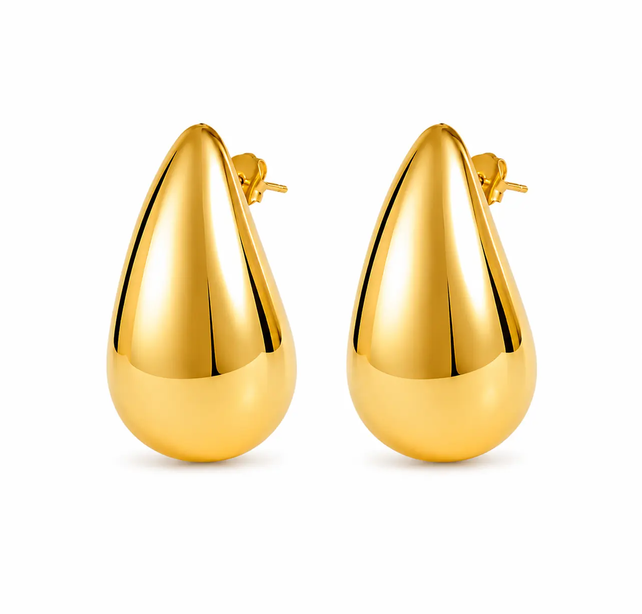 18K Gold Plated Stainless Steel Tear Drop Earing
