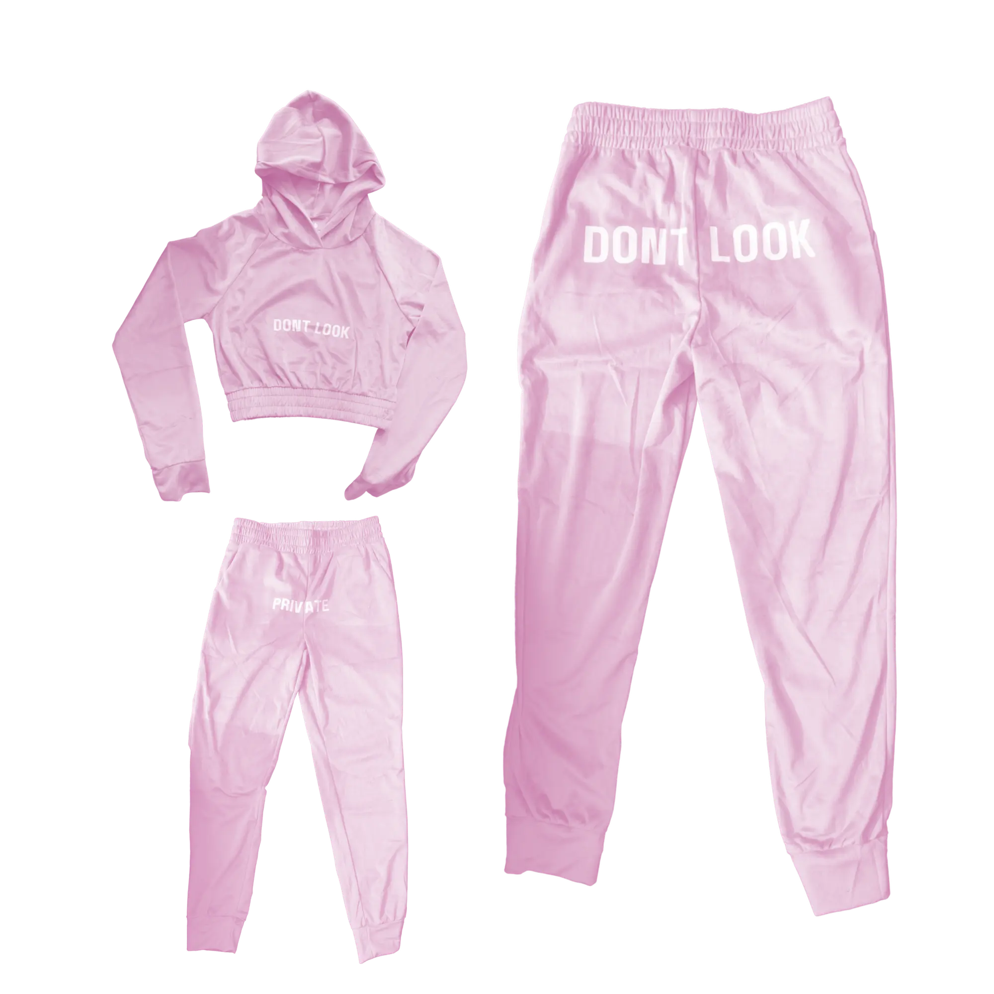 The Private Cropped Jogger Set