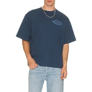 Von Dutch Chest Logo Boxy Crop Tee in Insigna Blue