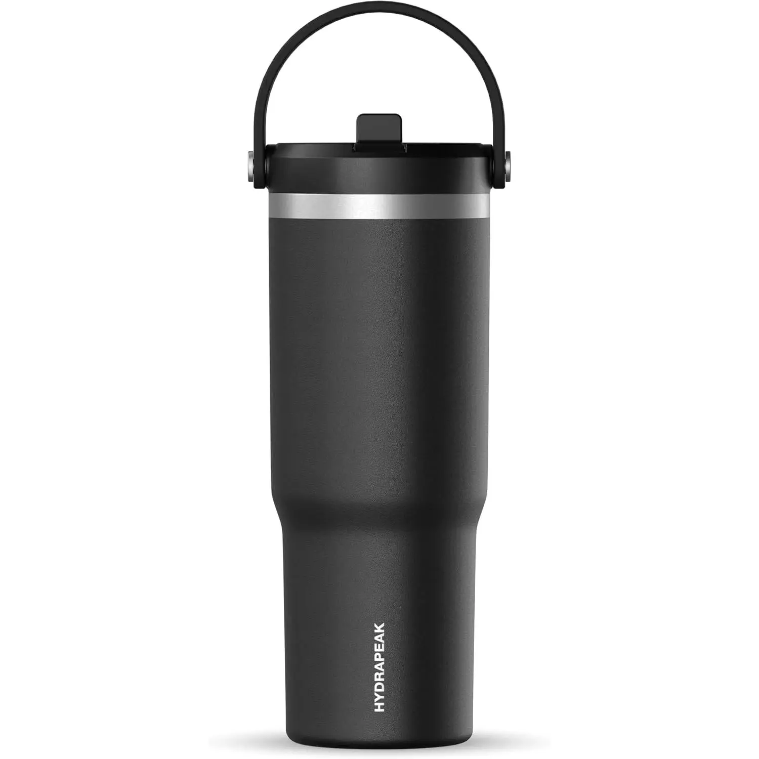 Hydrapeak Nomad 32 oz Insulated Stainless Steel Tumbler with Handle and Straw Lid, Black