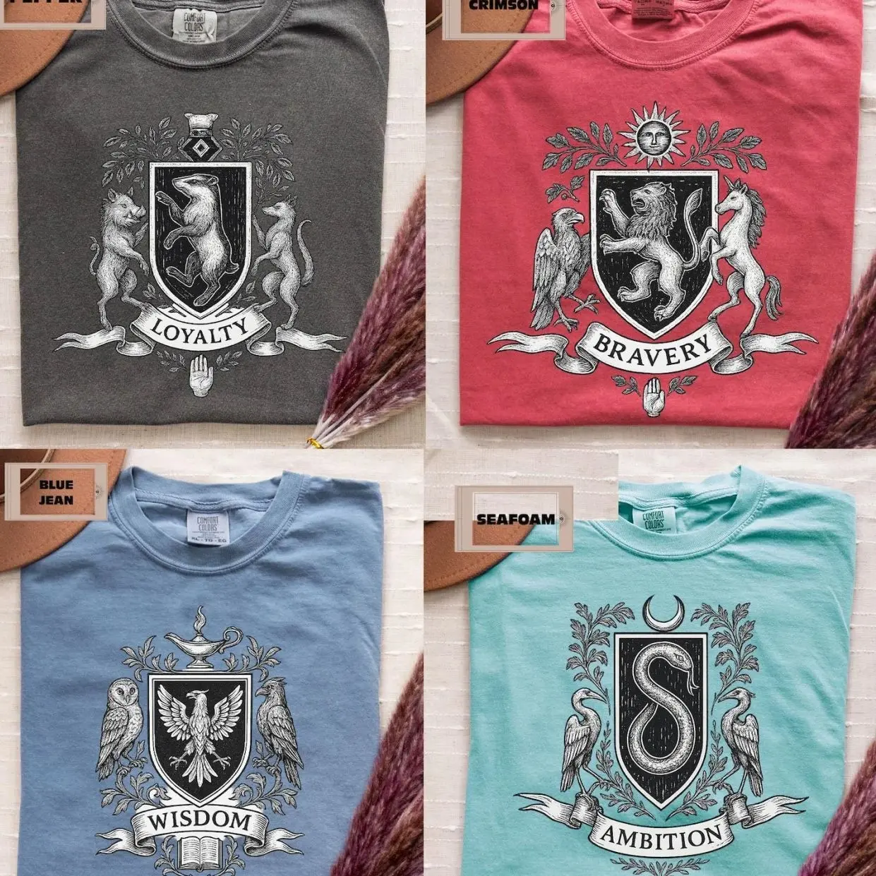 Comfort Colors Wizard House Shirt, Universal Vacation Matching Tees, Magic School Family Apparel Gift For Men Women 54HIG