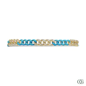 Blue Chain Diamond Bracelet 1.15 CTW Blue Chain Diamond Bracelet 1.15 CTW