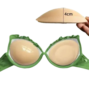 2pcs Chest Enhancement Adhesive Bra, Thick Sponge Bra Pad, Chest Enhancement Removable Attachment, Swimsuit, Invisible Bra, Intimate Accessories Waterproof Bra Pads Piece