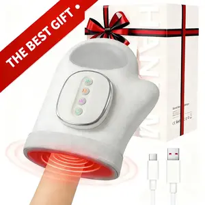 Heated Compression Hand Massager, Ultimate Relief for Hands Wrists Fingers, Arthritis Carpal Tunnel Syndrome Muscle Pressure Point Therapy Gift, USB Rechargeable Massagers
