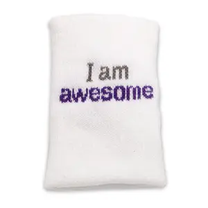 I am awesome™ white extra-wide wristband