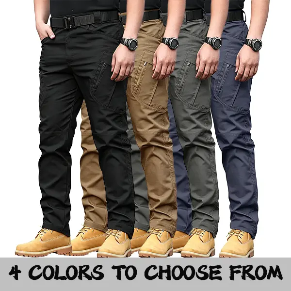 Men’s multi-pocket tactical cargo pants — available in four colors; structured, wear-resistant straight-leg trousers suitable for hiking and mountaineering, outdoor fishing, and everyday workwear styling.