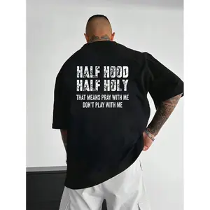 Half Hood Half Holy Hoodie, Pray With Me Don't Play With Me Shirt, Casual Street Style for Men Women, Perfect Gift