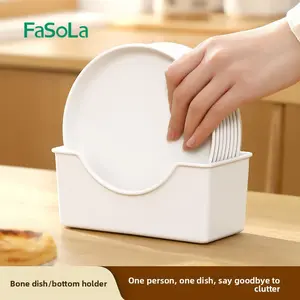 FaSoLa Japanese-style bone dish for home use, a waste dish for bones, plastic snack tray