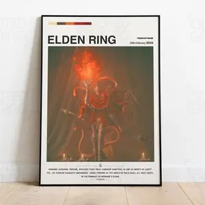 Elden Ring (2022) for Ps5- Video Game Poster, Minimalist, Messmer, Shadow of the Erdtreee, Home Decor, Wall Art, Quotes, FromSoftware