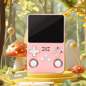 WUDS R36S Handheld Game Console 3.5 Inch Retro Video Game Console with Built-in Rechargeable Battery, Portable Style, and Hand Held Game System Blue Mini Gaming Stuff