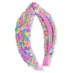 Kids Sequin Knot Headband - Confetti - Frog Sac