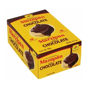 De La Rosa Mazapan Chocolate Covered Mexican Peanut Candy (16 Pieces) Marzipan Sweet Snack Bonbon Candies Sugar, Dulces Mexicanos Dessert
