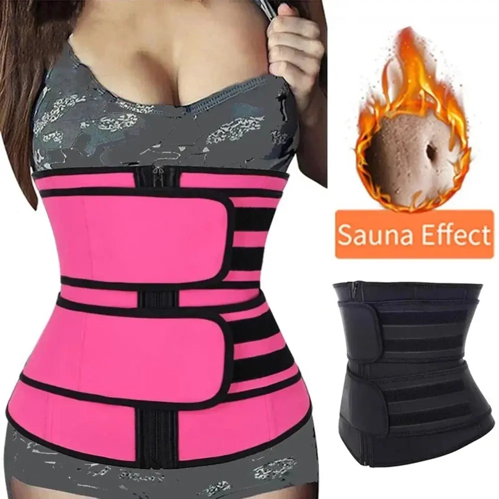 1pc Waist Trainer Slimming Body Shaper Fitness Belt Weight Loss Fat Burning Sport Girdle Sweat Trimmer Workout Cincher Shapewear