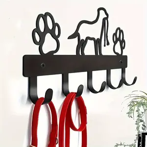 Dog Paw Metal Hook Rustproof Sturdy Hooks Decorative Wall Mounted Holder Wreath Storage Rack Kitchen Door Space Saver Organizer, Stylish Pet Accessory for Home Decoration