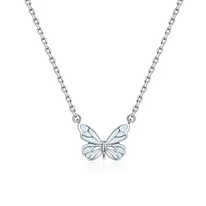 LuminaME Moonlight Butterfly-Silver Luminous Moonlight Blue Butterfly Necklace |   Minimalist Glow-in-the-Dark Sheer Choker |   Delicate Girly Fine and birthday gift Jewelry
