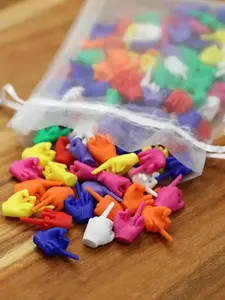 10pcs/20pcs 3D Printed Mini Middle Finger, Fun Plastic ”F-U" Gesture, Colorful Or Mixed Colors, Novelty Prank Funny Gift, Can Be Used For Bachelor Party Gifts, Holiday Gifts, Prank Gifts For Boyfriends, Gag Gift