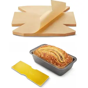100 Pcs Loaf Pan Liners for Baking Bread 9x5 Inch, Bread Pan Liners with Cardboard Formers, Non-Stick Pre Cut Unbleached Parchment Paper for Loaf Pan