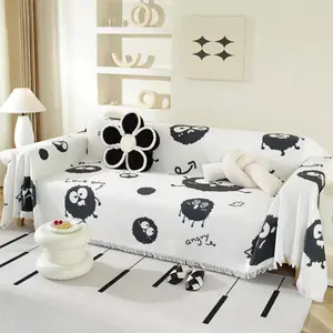Set of 1 sofa cover—pet-friendly and machine-washable. Ideal for rental properties, offices, bedrooms, and apartments. Features a non-slip cushion and is suitable for all seasons. Makes an excellent decorative gift.