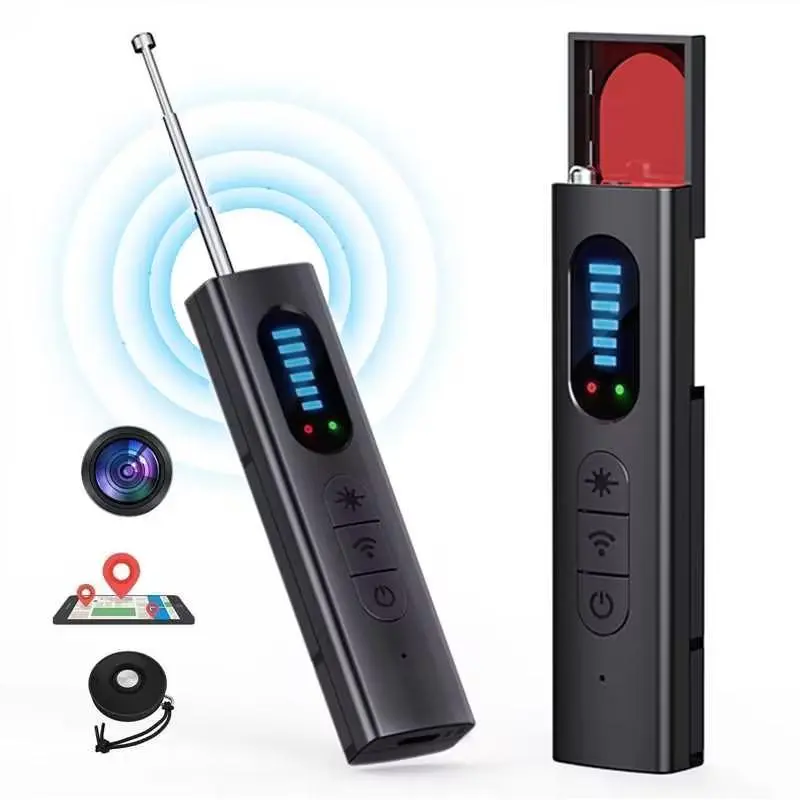 Hidden Camera Detector, Hidden Camera Detector with LED Light, GPS Tracker Detector with 5 Sensitivity Levels, Suitable for Office, Hotel, Travel
